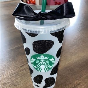 Cow print Starbucks cold cup